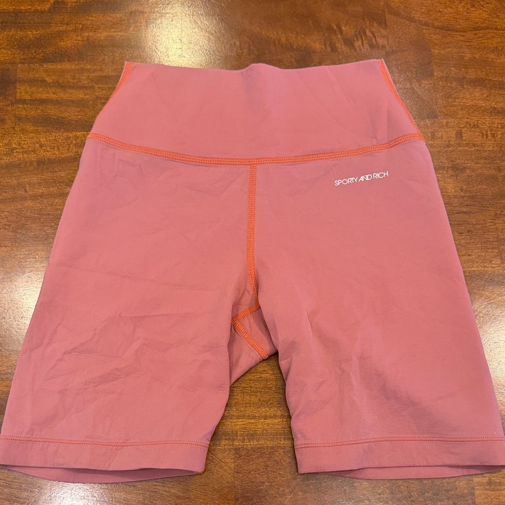 Pink Sporty & Rich biker shorts